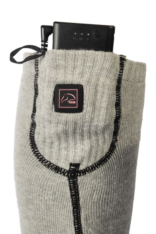 HKM - Chaussettes chauffantes grises (sans batteries)