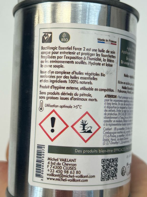 Michel Vaillant - Bactifongic huile bio essentiel fourchette force 2 - 250ml