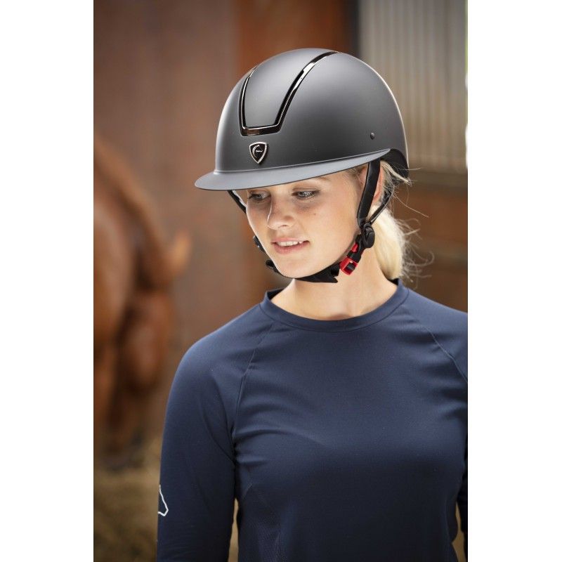 Equithème - Casque Glint Mat noir mat / noir brillant