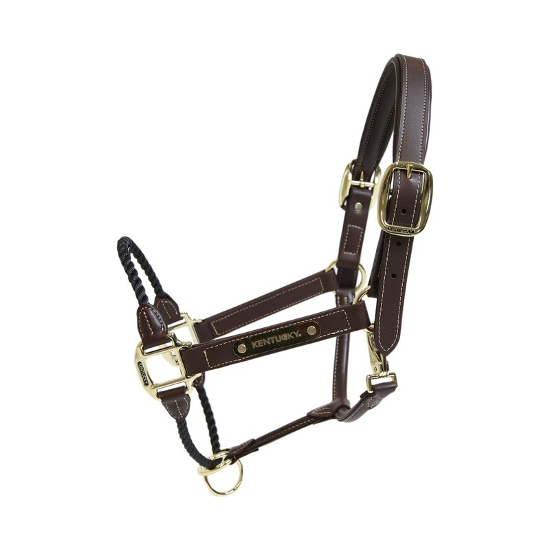 Kentucky Horsewear - Licol de contrôle en cuir Rope