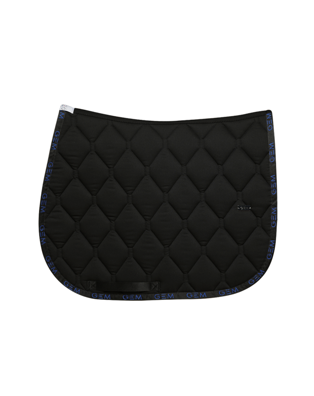 GEM - Tapis Love noir / liseré logos bleus roi GEM - Tapis Love noir / liseré logos bleus roi