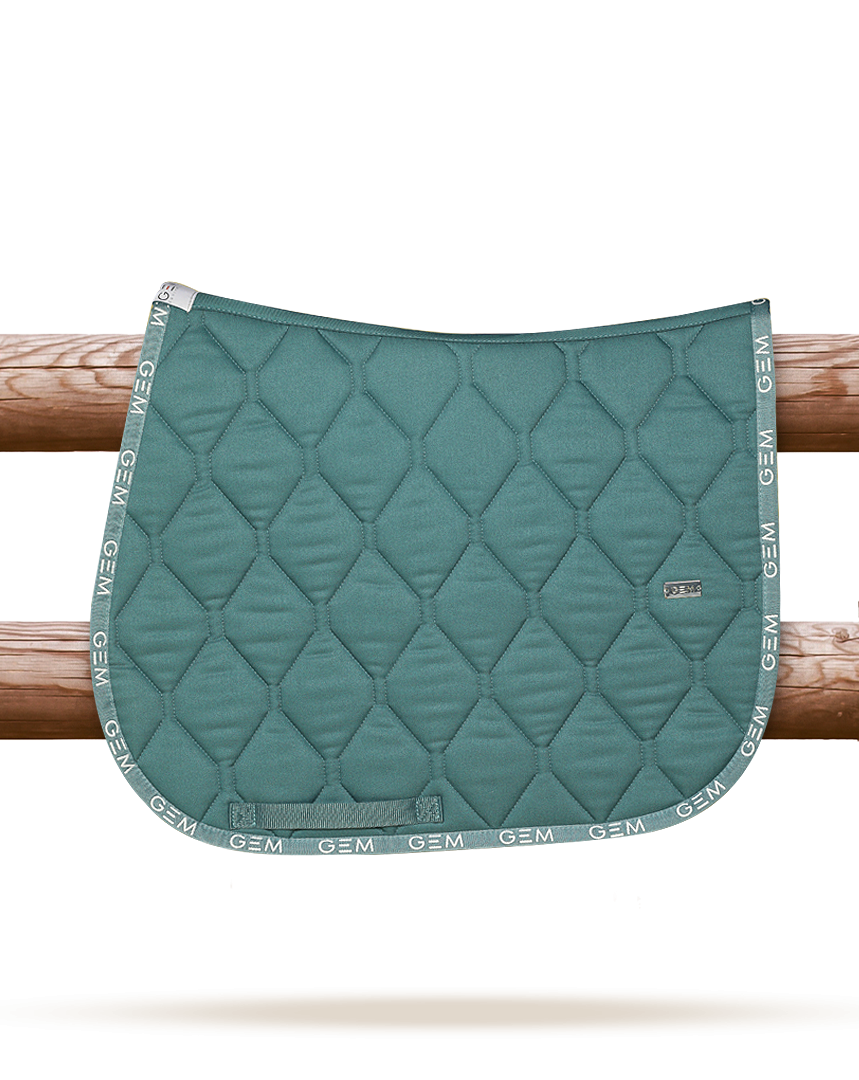 GEM - Tapis Love bleu pacifique / liseré logos blancs