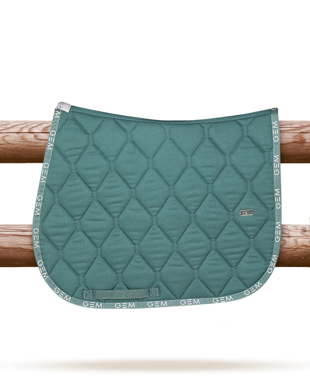 GEM - Tapis Love bleu pacifique / liseré logos blancs