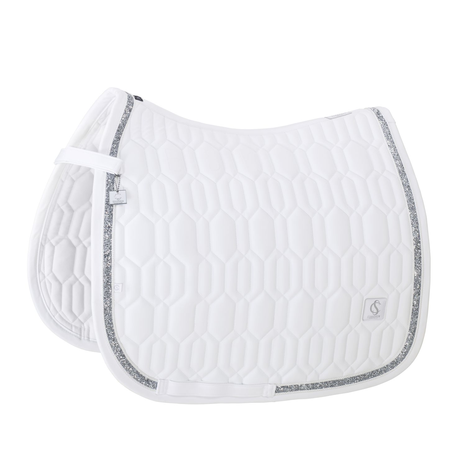 Eskadron - Tapis Softshell Jewel Blanc coupe dressage Eskadron - Tapis Softshell Jewel Blanc coupe dressage