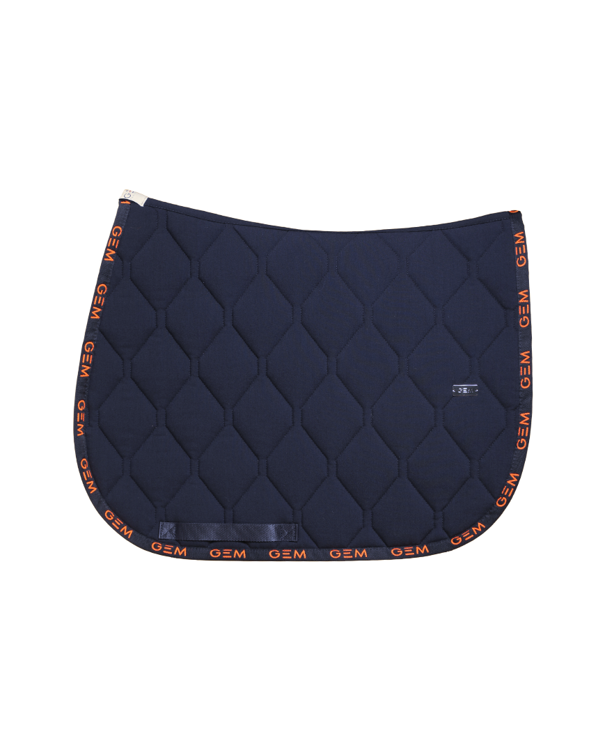 GEM - Tapis Love marine / liseré logos corail