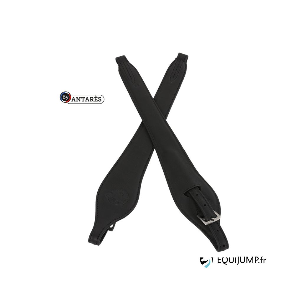 Antarès - Etrivières Signature Monobranche cuir noir Antarès - Etrivières Signature Monobranche cuir noir