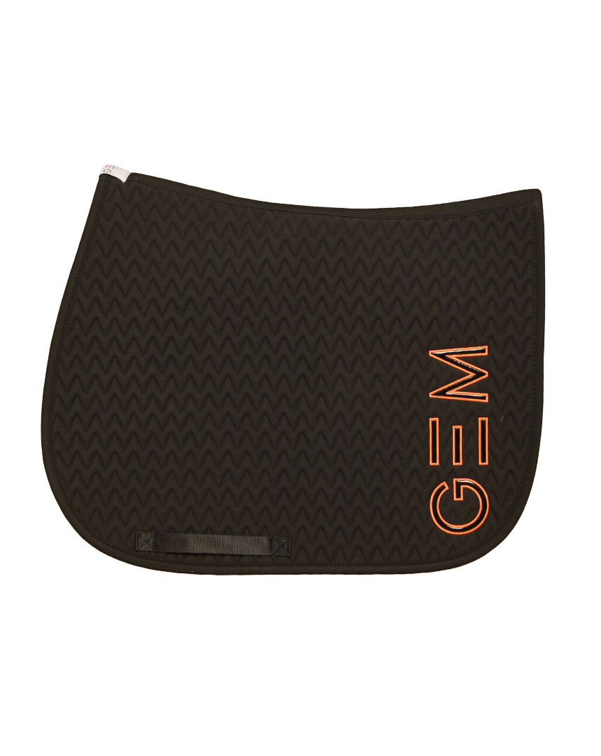 GEM - Tapis Ten noir / logo corail