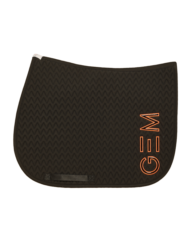 GEM - Tapis Ten noir / logo corail