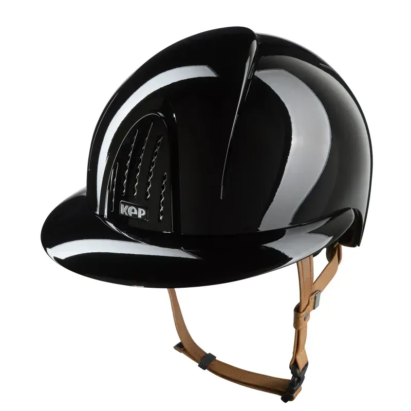 Kep - Casque Smart Nova Polish Black Polo jugulaire beige Kep - Casque Smart Nova Polish Black Polo jugulaire beige