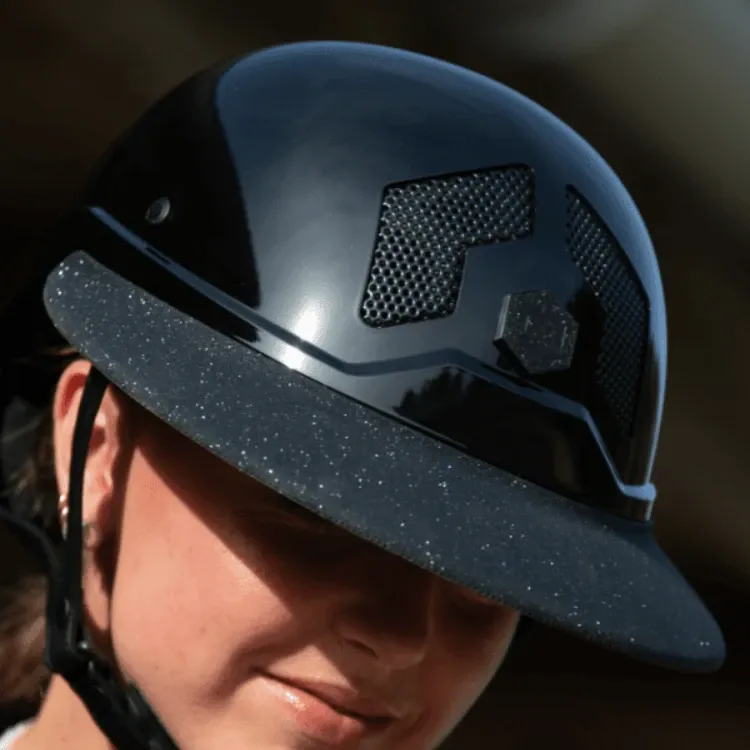 Flex-on - Visière Armet paillettes noires Flex-on - Visière Armet paillettes noires