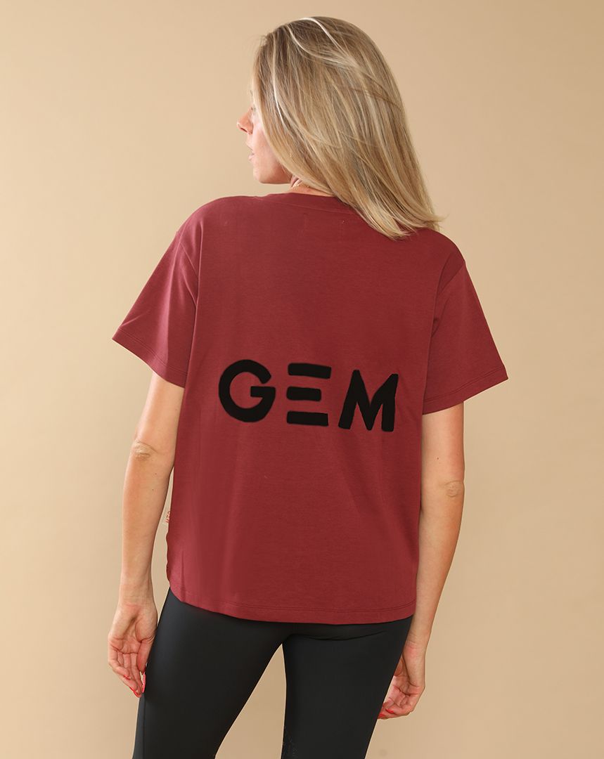GEM - Tee-shirt Eclair bordeaux / noir GEM - Tee-shirt Eclair bordeaux / noir