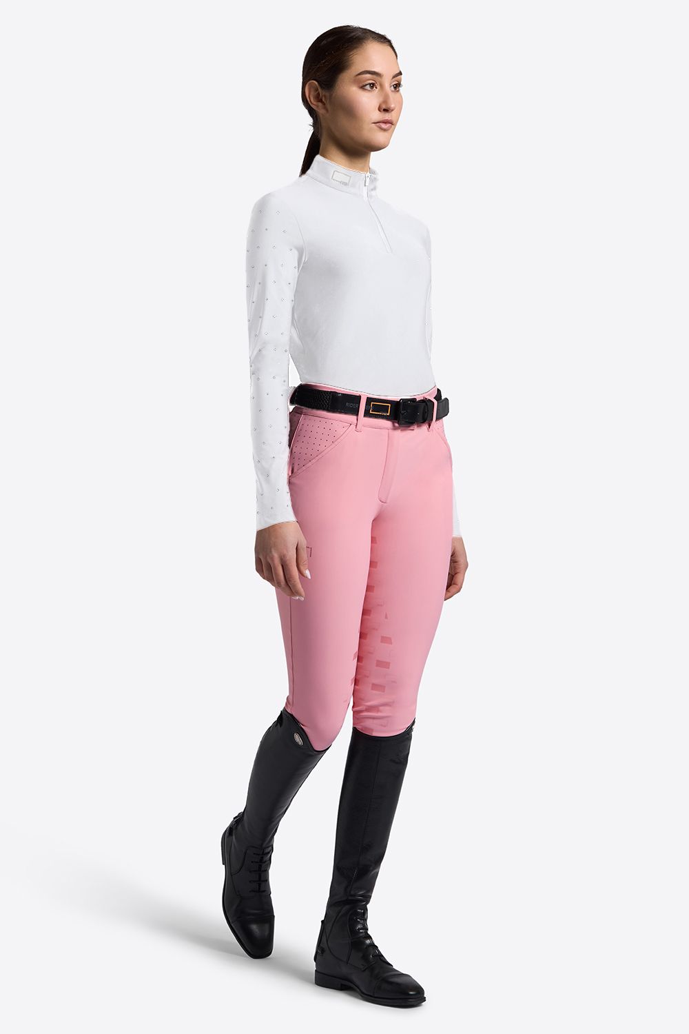 RG Italy - Polo de concours manches longues Strass Button