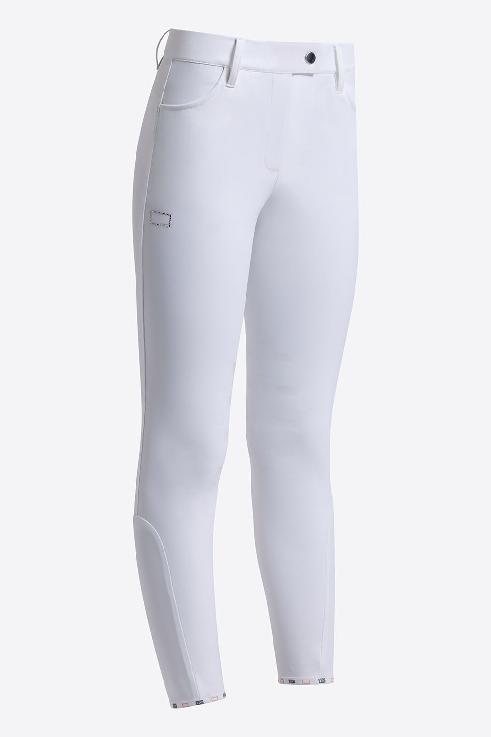 RG Italy - Pantalon Logo Strass Enfant Blanc