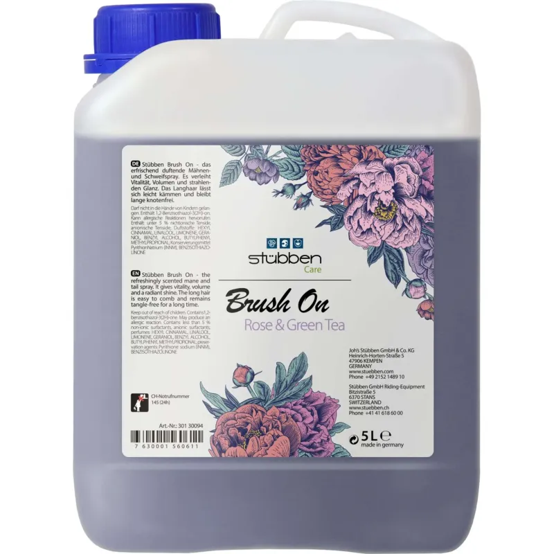 Stübben - Recharge démêlant Brush On Rose and Green Tea 5 litres Stübben - Recharge démêlant Brush On Rose and Green Tea 5 litres