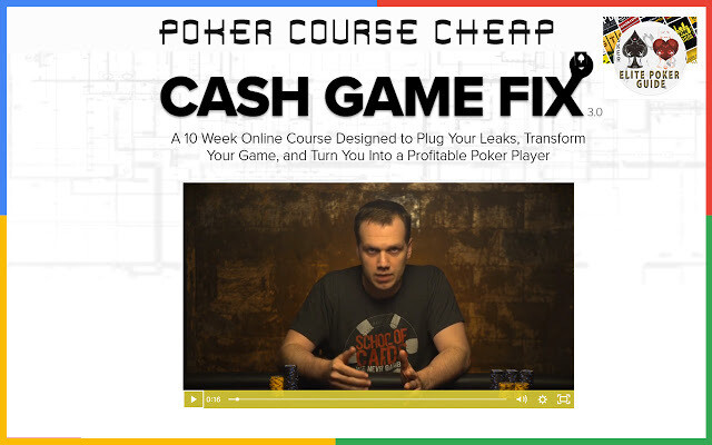 CASH GAME FIX 3.0 - SCHOOL OF CARDS - Premium Poker Courses Cheap