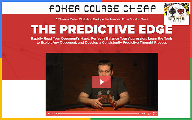 SCHOOL OF CARDS - THE PREDICTIVE EDGE - Premium Poker Courses Cheap