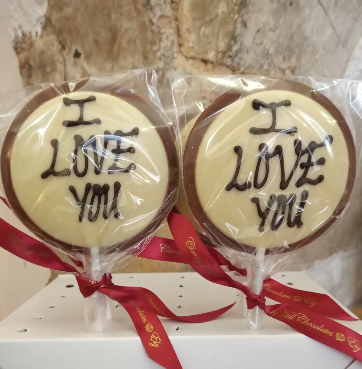 I Love You Milk Chocolate Lollipop