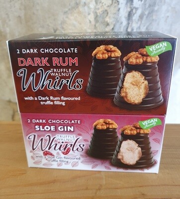 Chocolate Whirls with Sloe Gin or Dark Rum