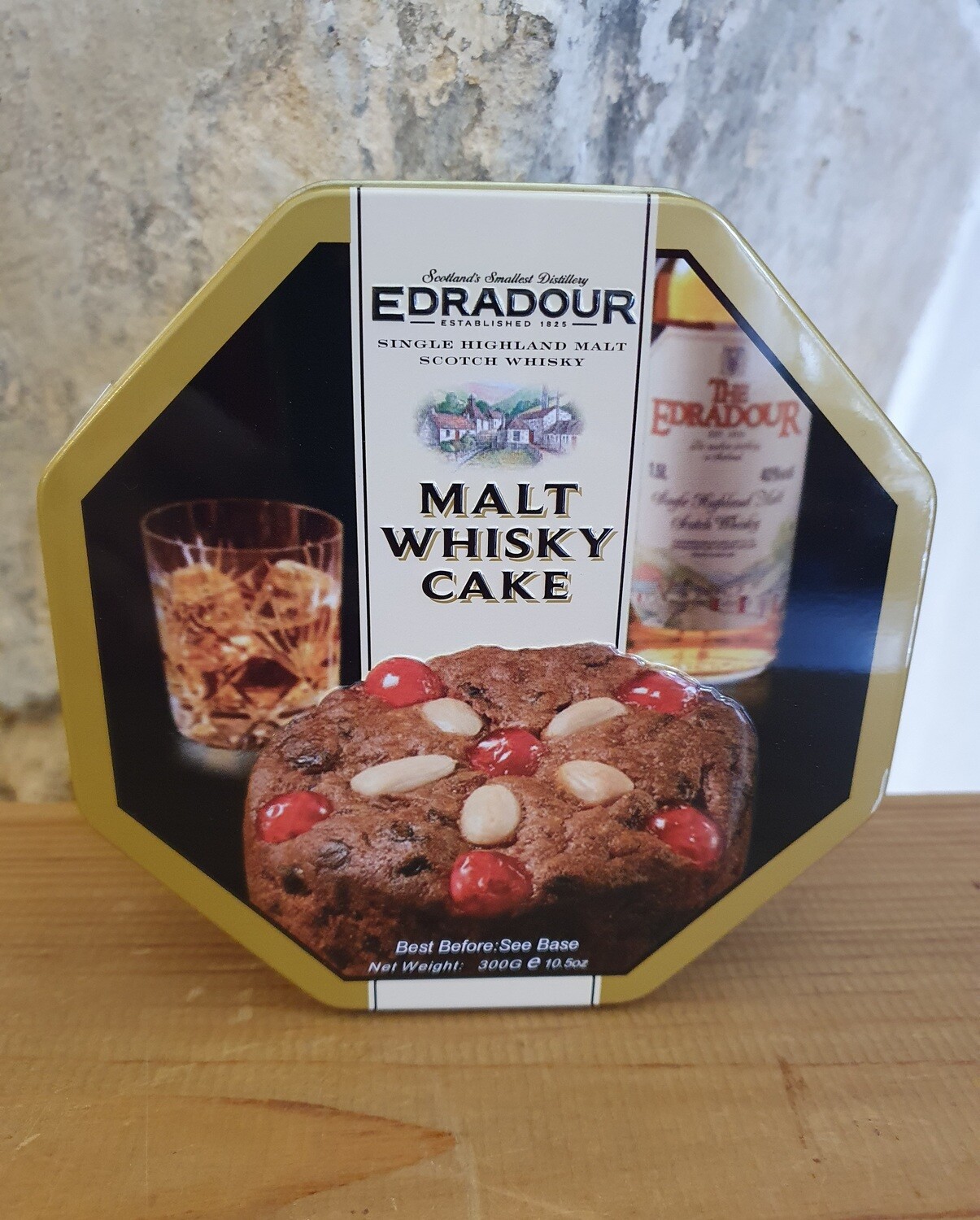 Edradour Malt Whisky Cake in Tin