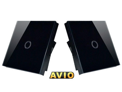 AVIO 2 Way e-Touch Wall Panel - BLK / WHT (1 / 2 / 3 Gang)