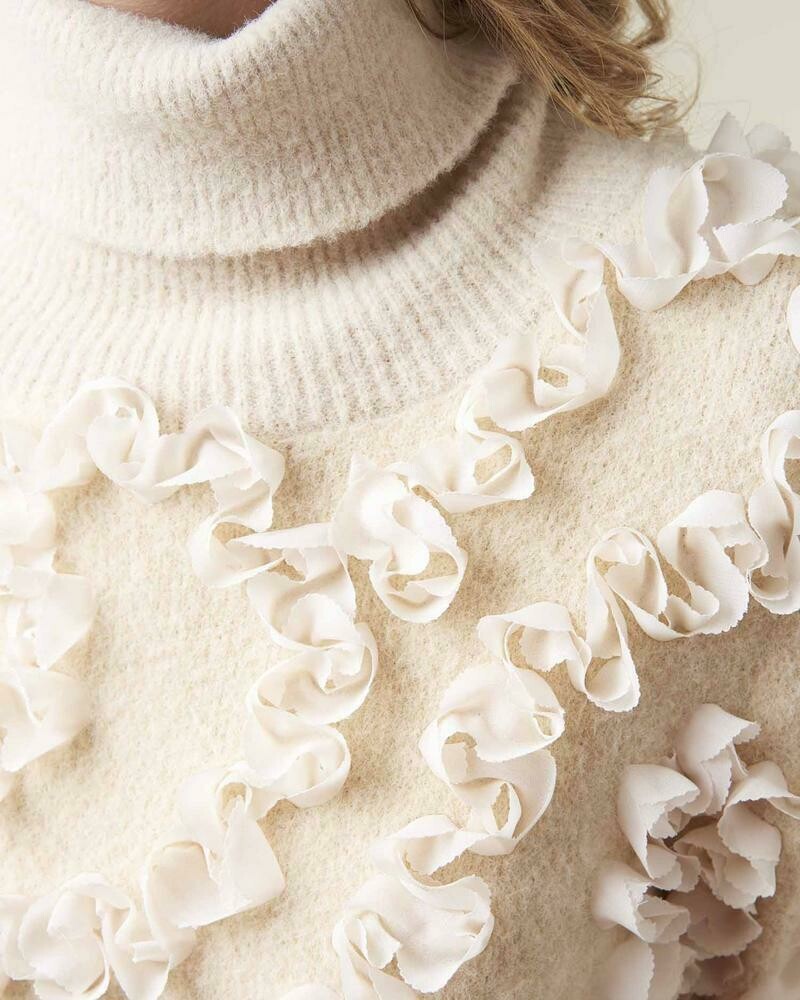 Maglia manica lunga con tulle