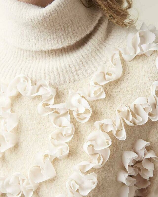 Maglia manica lunga con tulle