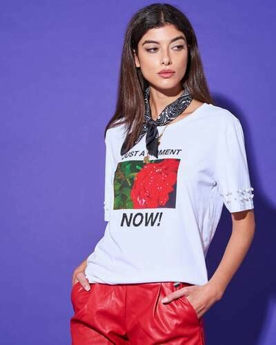 T-SHIRT STAMPA FIORI