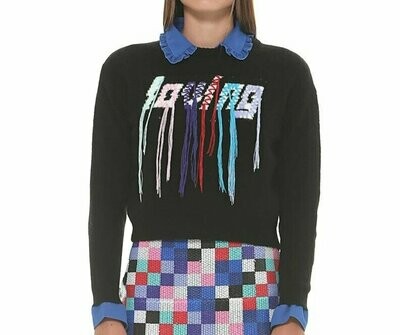 MAGLIONE LETTERING RICAMATO