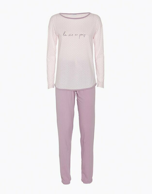 PIGIAMA IN JERSEY DI COTONE, POIS ROSA LOVABLE