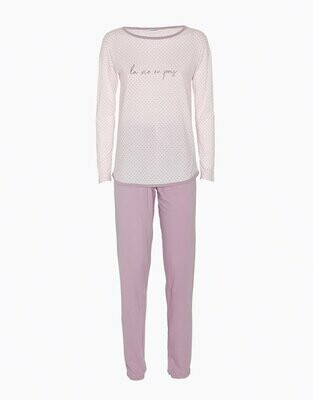 PIGIAMA IN JERSEY DI COTONE, POIS ROSA LOVABLE