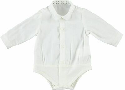 Camicia Body In Cotone Panna Neonato Minibanda