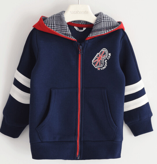FELPA GARZATA CON ZIP SARABANDA