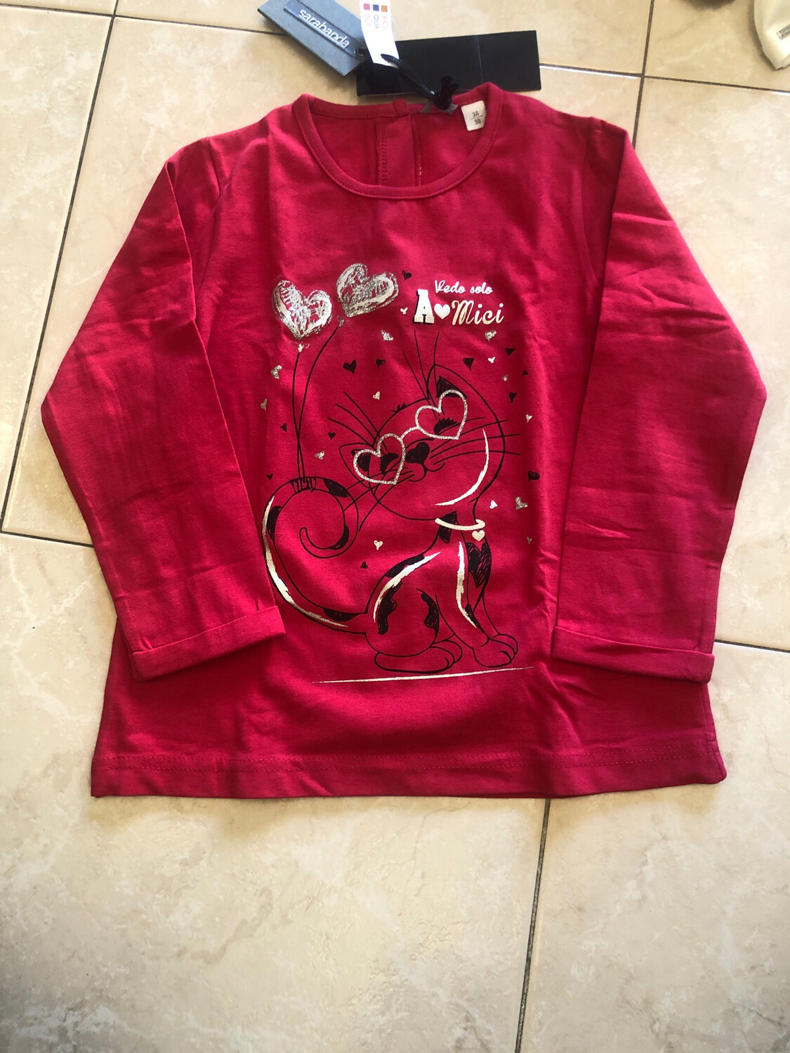 Magliettina con stampa bimba