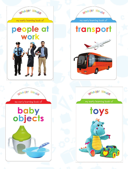Wonder House Set 1 (4 Hrad Books) (0-3 Years) - استعارة فقط لأعضاء  نادى اى بى ويف للعلوم و التكنولوجيا