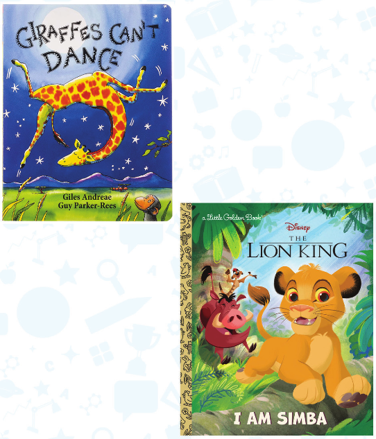 Story Time Set 1 (2 Hard Books - Lion King and Giraffes cant dance) (0-8 Years) - استعارة فقط لأعضاء نادى اى بى ويف للعلوم و التكنولوجيا