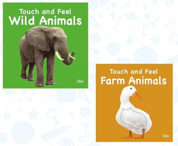 Touch and Feel - Set 6 -  (2 Hard Books) (0-3 Years) - استعارة فقط لأعضاء  نادى اى بى ويف للعلوم و التكنولوجيا