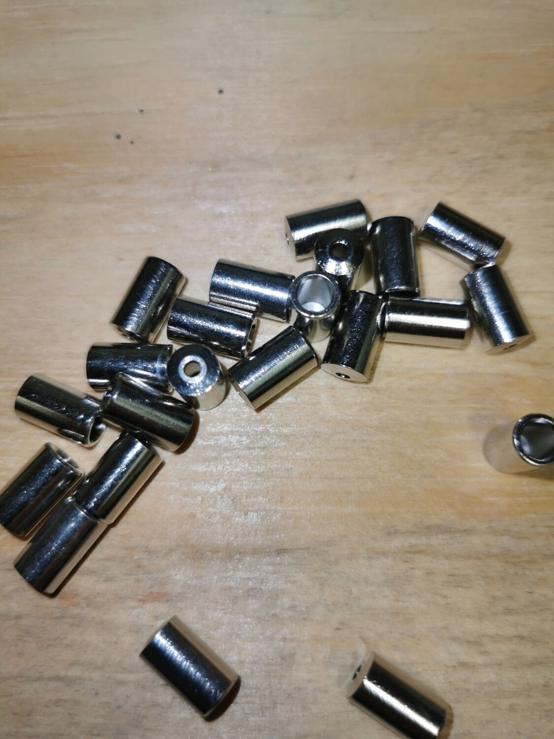 Endhülse Messing vernickelt 4,1mm innen (6,4mm außen)