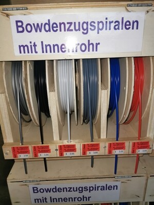 Bowdenzugspirale mit PTFE innenrohr Meterware