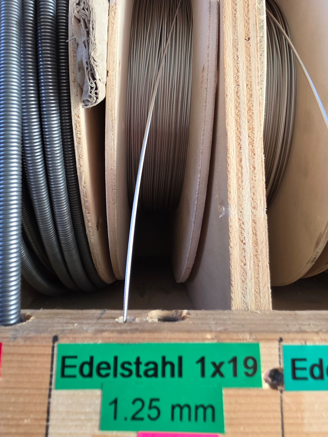 Bowdenzug Kabel 1,25mm Edelstahl Nirosta Bowdenzug Kabel 1,25mm Edelstahl Nirosta