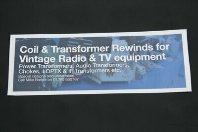 Coil & transformer rewinds for vintage radio and TV equipment