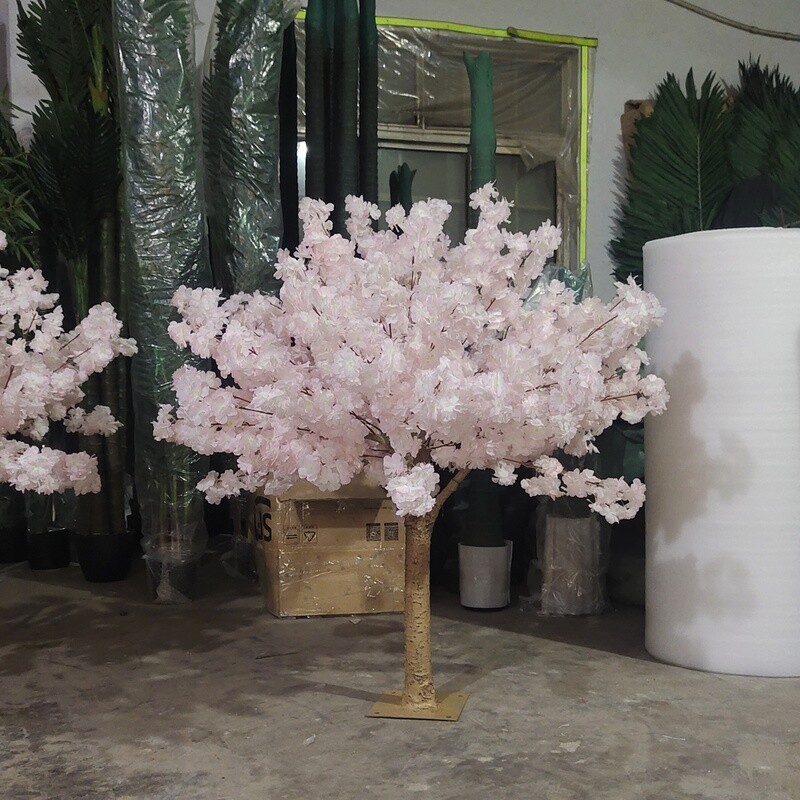 1 Meter Four Fork Light Pink Cherry Blossom Tree