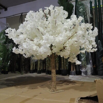 1.2 Meters White Four Branch Cherry Blossom Tree