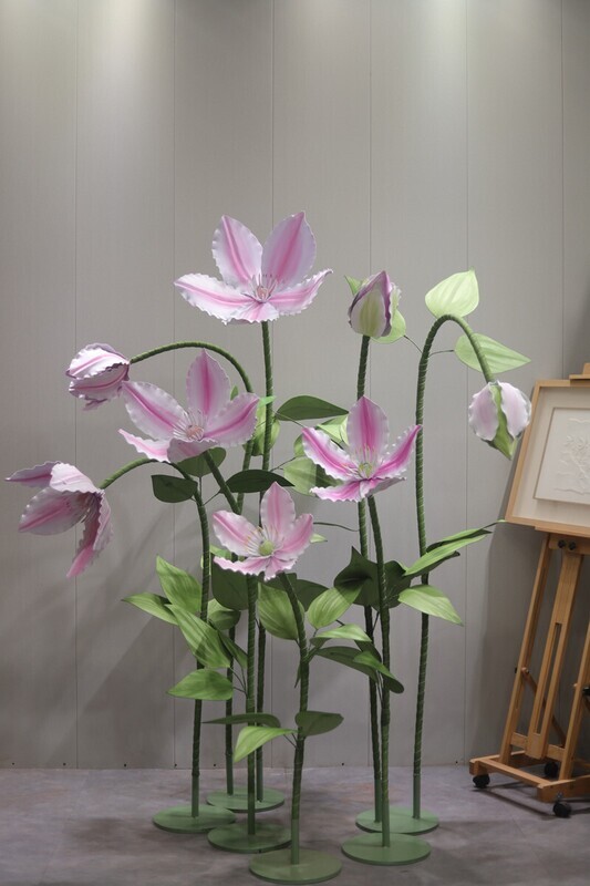Giant Outdoor Purple Artificial Flower Eva Material Paper Art Water Proof Props