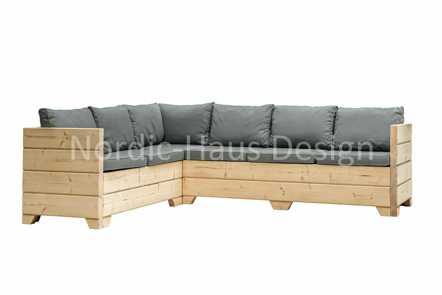 Loungemöbel Sofas aus massiven Blockbohlen