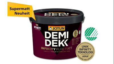 JOTUN DEMIDEKK INFINITY PURE MATT getönt - deckend matte Holzfarbe f. außen 10 Liter JOTUN DEMIDEKK INFINITY PURE MATT getönt - deckend matte Holzfarbe f. außen 10 Liter