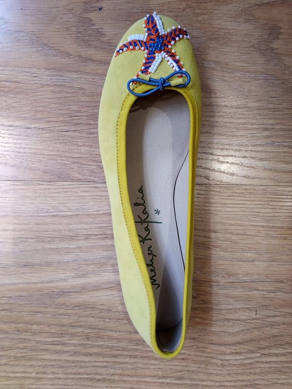 Mazu Ballet Suede Yellow Meher Kakalia