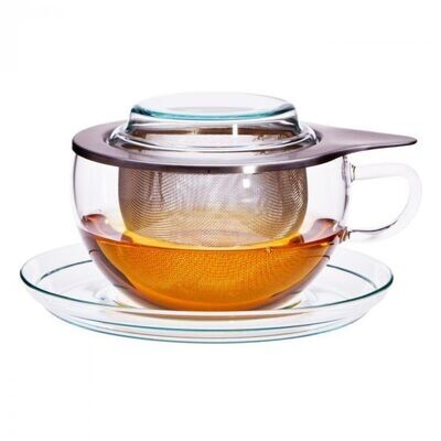 Teetasse mit Edelstahlfilter TEA TIME 400ml, Trendglas Jena, ohne Originalkarton