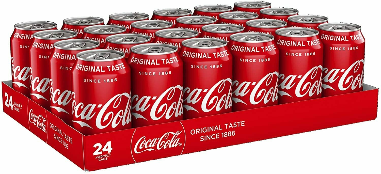 Caja de 24 latas de Cocacola 33 CL