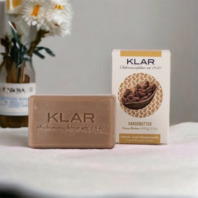 Klar’s Kakaobutter Seife, Cosmos zertifiziert, palmölfrei