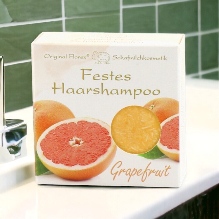 Florex - Festes Haarshampoo mit Schafmilch Grapefruit - für trockenes Haar